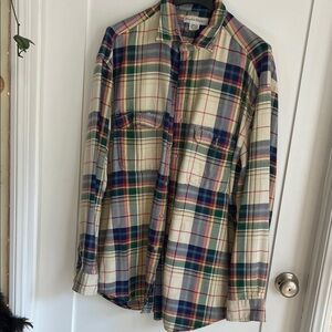 *Vintage* Banana Republic Men's Plaid Button-Down Shirt - Multicolor *Vintage*